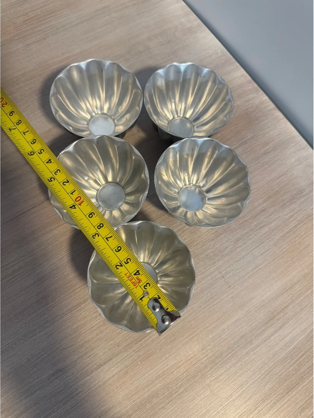 Set of 5 Vintage Aluminum Jelly Molds